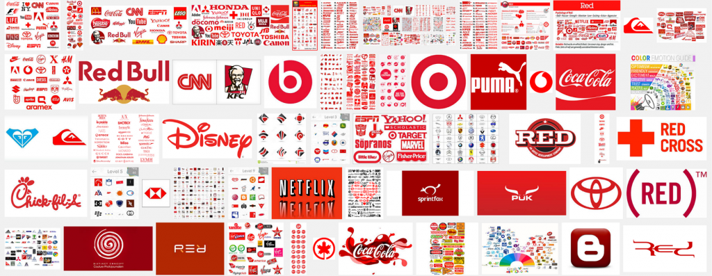 Красный цвет в логотипах как фактор привлечения внимания