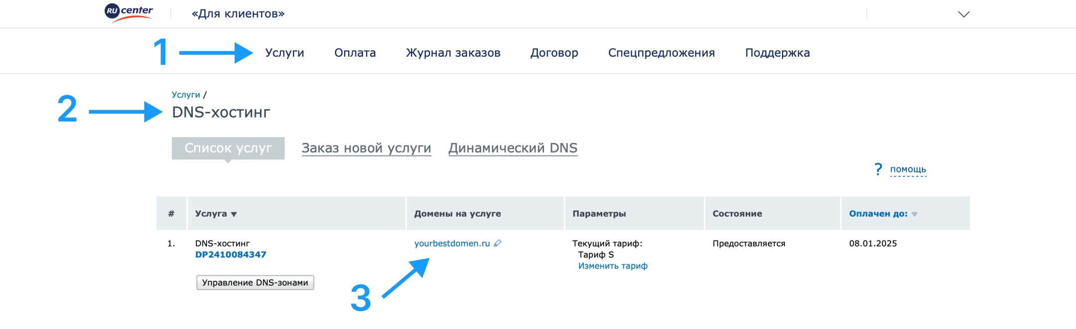 Как добавить DNS записи в панели управления хостингом Nic.ru